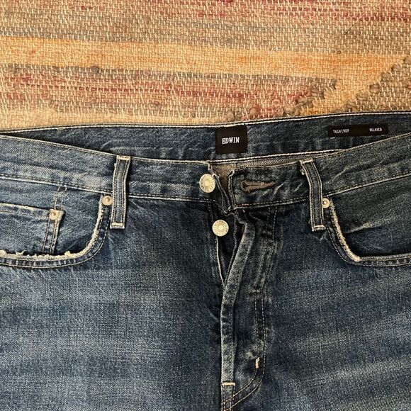 Edwin 1947 Tash Crop Distressed Jeans size 31 - Picture 4 of 7